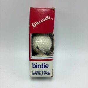 Vintage Spalding Birdie 3 Golf Balls‎ in Box Surlyn Cover